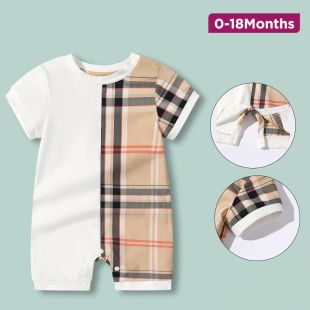 Plaid Baby Onesie for Boys