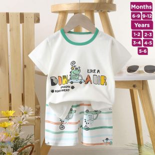 Skateboard Pure Cotton Summer T-shirt and Shorts Set