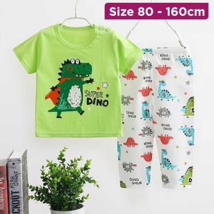 Super Dino Summer Pajama With Short Sleeves