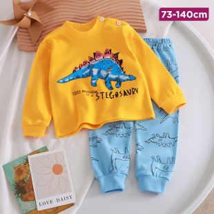 Dinosaur Cotton Autumn Pajama Set for Kids