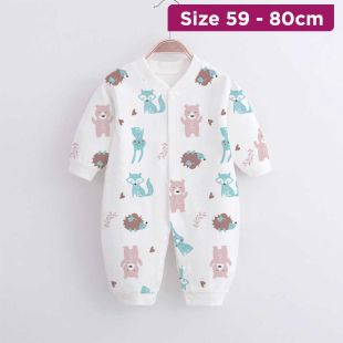 Baby Cotton Romper Animal Kingdom Design