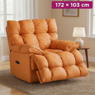 Leather Manual Adjustable Swivel Relax Chair - 172 × 103 cm