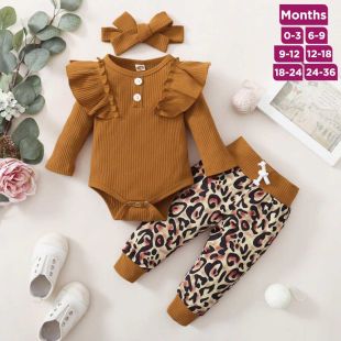 Flower Newborn Baby Girl 3-Piece Set