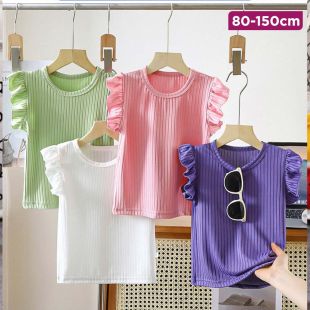 Plain Summer Silk Short Sleeve Blouse For Girls