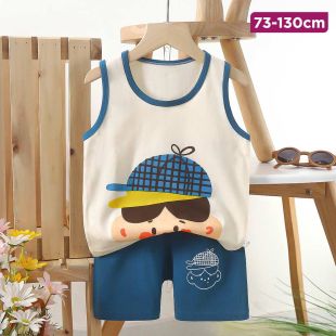 Two-Piece Outfit with Hat Boy Design for Kids 