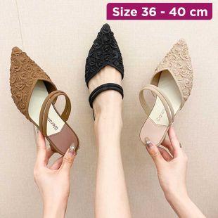 Women's Trendy Two-Wear Medium Heel Waterproof Slip-On Shoes