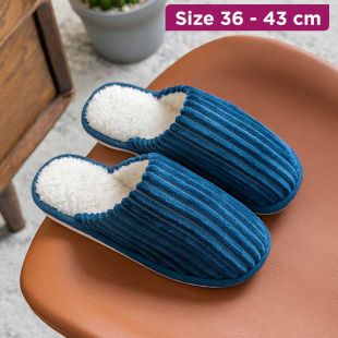 Unisex Cotton Linen Thick Soled Anti Slip Home Slippers