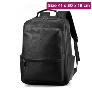 Stylish Multi-purpose Leather Backpack - 41 x 30 x 19 cm