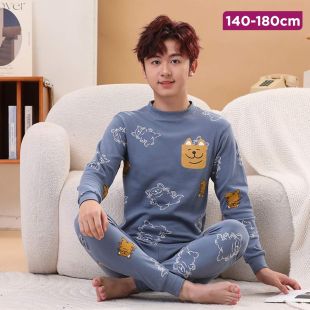 Cotton Autumn Pajamas with Sleeves For Boys and Girls