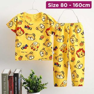 Comfy Cartoon Short-Sleeve Pajama