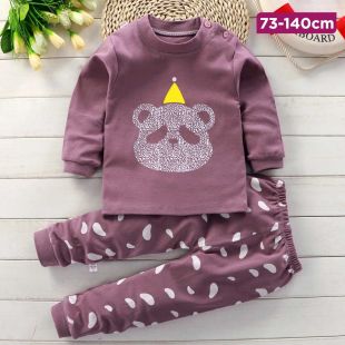 Xiongdousha Cotton Autumn Pajama Set for Kids