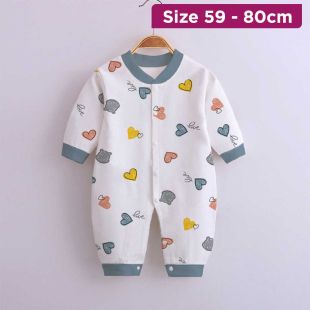 Baby Cotton Romper Heart Shape Design