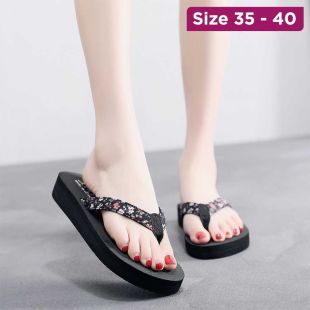 Women's Patterned Thick Platform Slippers