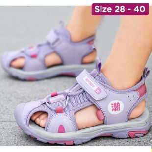 Closed-Toe Sandals with Durable Sole for Boys