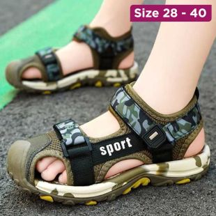 Closed-Toe Sandals with Sports Sole for Boys