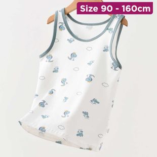 Boys Cotton Undershirt with Crocodile Dinosaur Design
