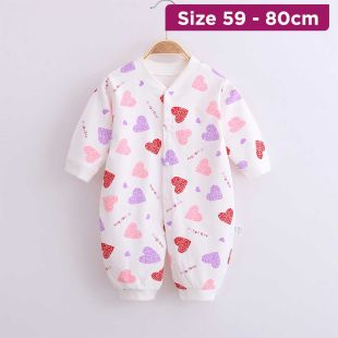 Baby Cotton Romper Colorful Heart Design