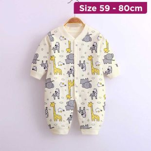 Baby Cotton Romper Elephant Design