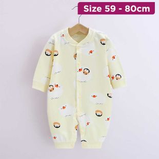 Baby Cotton Romper Penguin Design