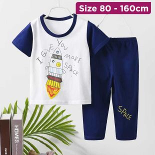 Short Sleeves Vibrant Cartoon Pajama