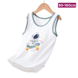 Boys Cotton Undershirt with Cartoon Design