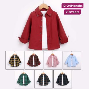 Elegant Boys' Cotton Long-Sleeve Shirt