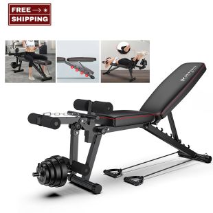 Foldable adjustable multi-purpose workout bench