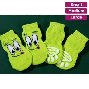 Green Eyes High Quality Non-Slip Pet Socks