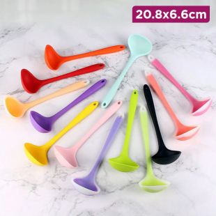 Silicone Non-Stick Soup Ladle 2 Pcs – 20.8 × 6.6 cm