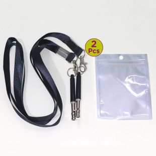2PCs Dog Training Whistles With Lanyards