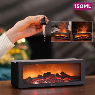 Fireplace Flame Essential Oil Diffuser 150 ml with Remote Control