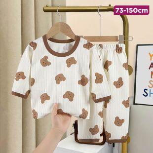 Bear Summer Cotton Pajama Suit for Girls