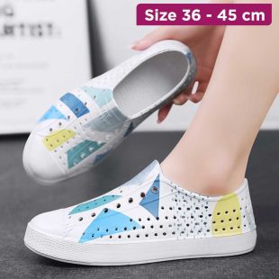 Geometric Color Summer Water Resistant Shoe For Women