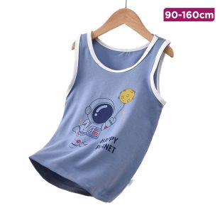 Boys Cotton Undershirt with Balloon Astronaut Design
