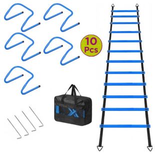 10 Pcs Agility Training Ladder Set with Storage Bag
