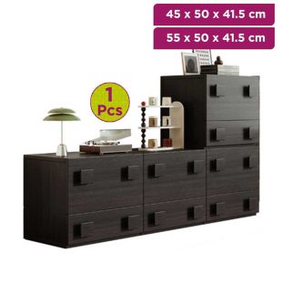Multi-Use Wooden Cabinet with Pull-Out Drawers - 1Pcs