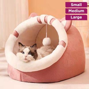 Warm Semi-Closed Pet Bed in Multiple Styles