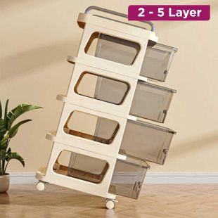 Folding Transparent Drawers Storage Cabinet