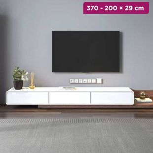 Retractable Base Wooden TV Cabinet with 3 Drawers 370-200 × 29 cm