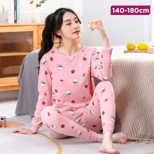 Autumn Cotton Pajama with Sleeves For Girls