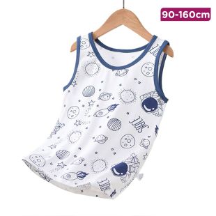 Boys Cotton Undershirt with Astronaut Design