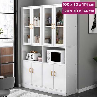 Multi Layer Wooden Cabinet with Doors