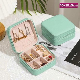 Zippered Jewelry Organizer Box 10 x 10 x 5cm