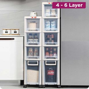 Multi Layer Drawer Wheeled Storage Cabinet