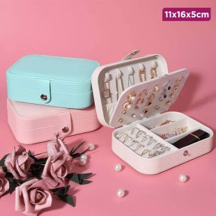 Zippered Jewelry Organizer Box 11 x 16 x 5cm