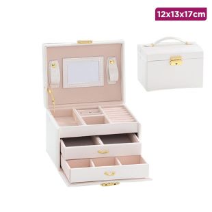 Zippered Jewelry Organizer Box 12 x 13 x 17cm