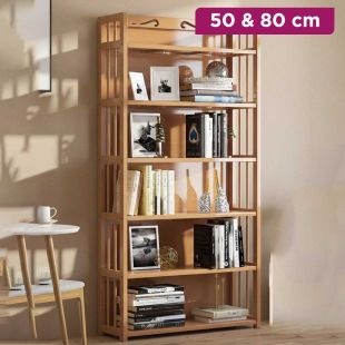Open Wooden Bookcase Six Layers
