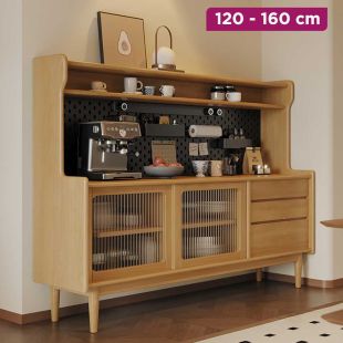 Multi Layer Wooden Cabinet with Drawers and Doors