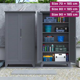 Metal Storage Cabinet with Organized Inner Boards