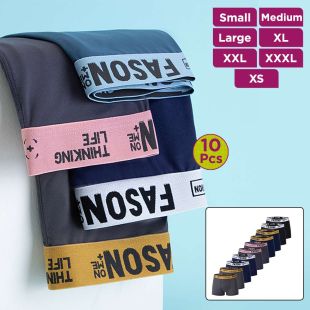 Comfortable Summer Boxer Underwear Assorted Colors for Men - 10Pcs